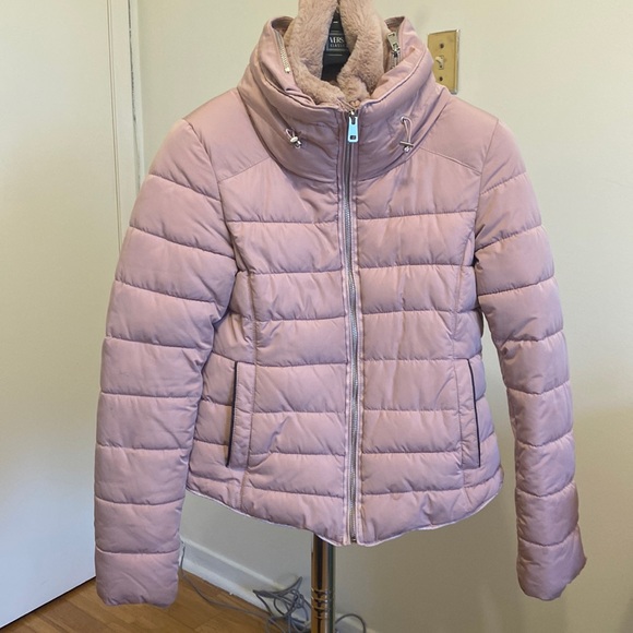 Zara jacket warm lining Inner Faux Fur Collar Inner Knit Zipped Cuffs - Picture 2 of 13